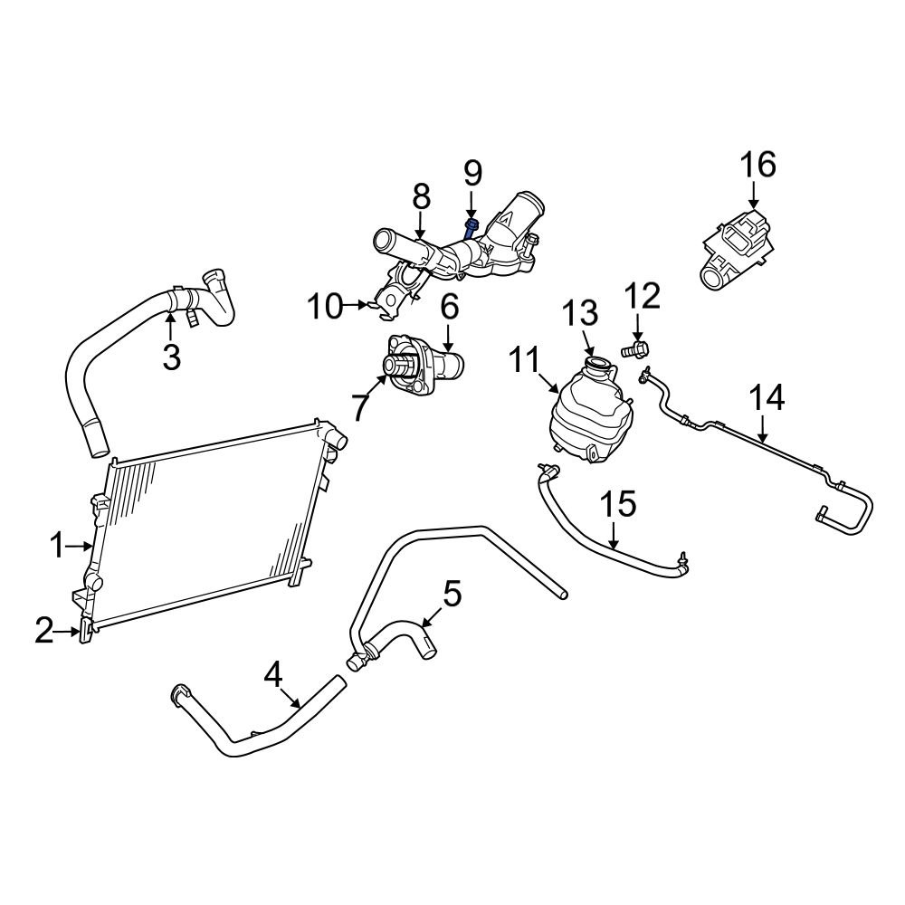 Dodge OE 6105039AA Engine Coolant Thermostat Housing Bolt