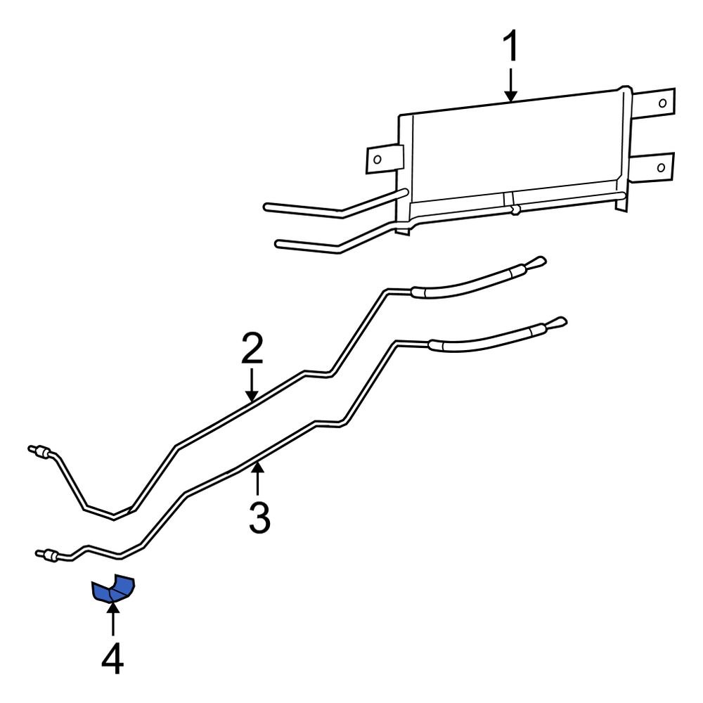 Dodge OE 6035358 Rear Transmission Oil Cooler Line Clip