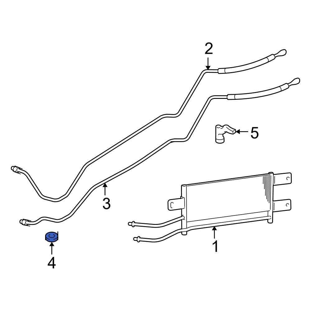 Dodge OE 6035358 Rear Transmission Oil Cooler Line Clip