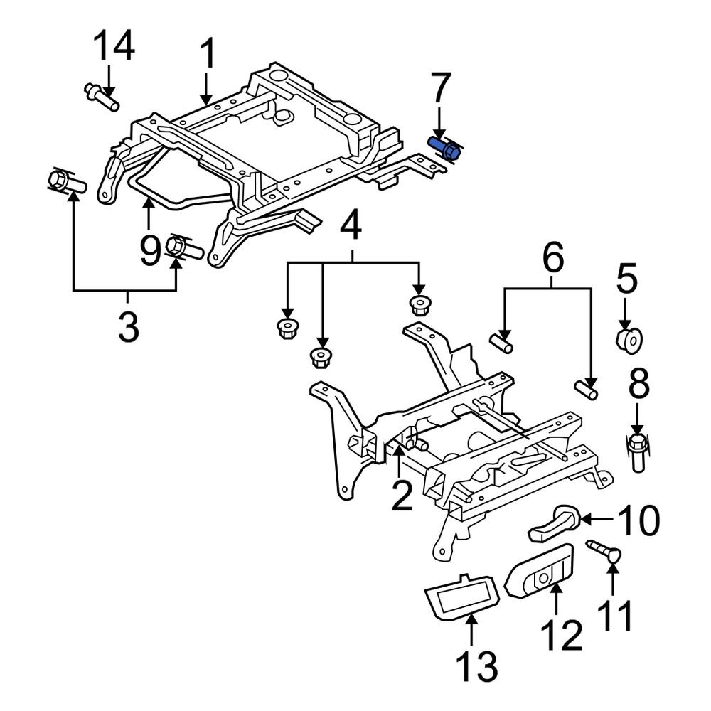 Dodge OE 5086165AA Front Seat Back Recliner Adjustment Mechanism Bolt