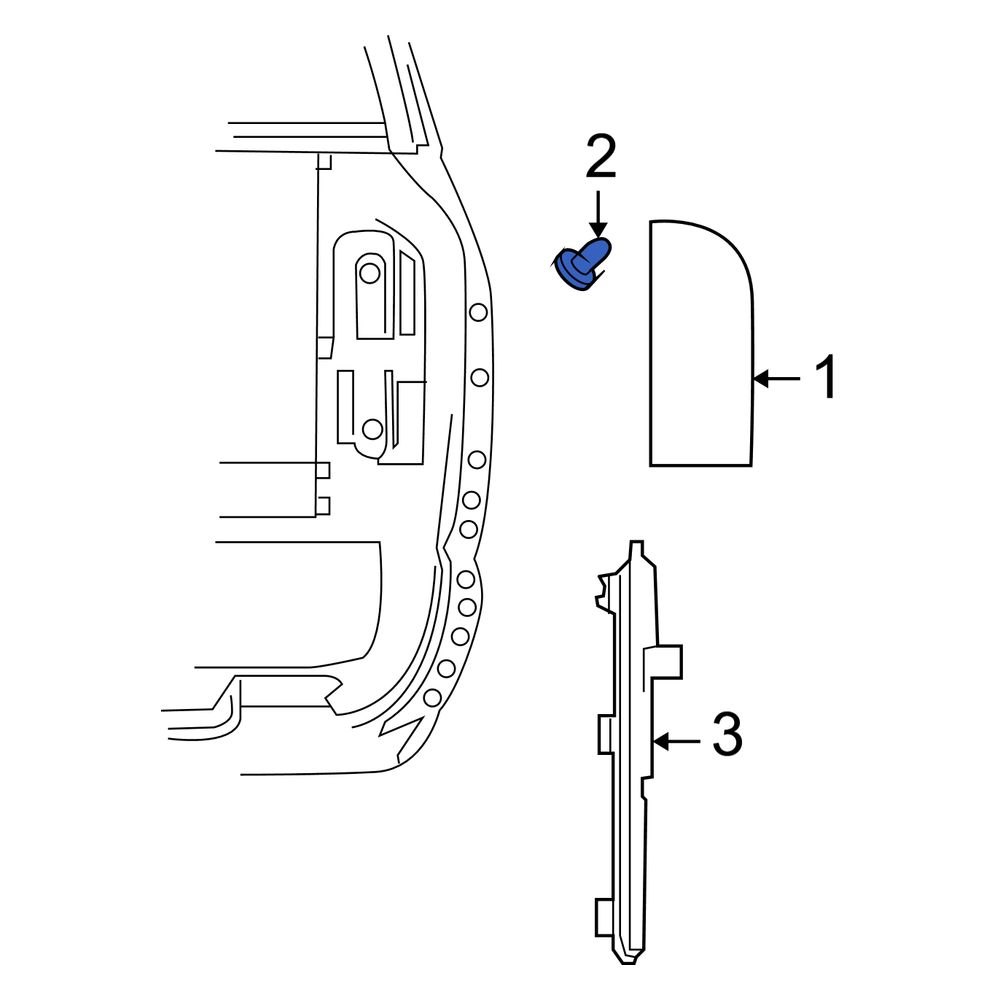 OUKENS Clip De Lampe D'immatriculation Arrière 2