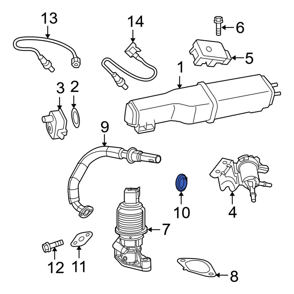 Dodge OE 4591250 Upper Exhaust Gas Recirculation (EGR) Tube Seal