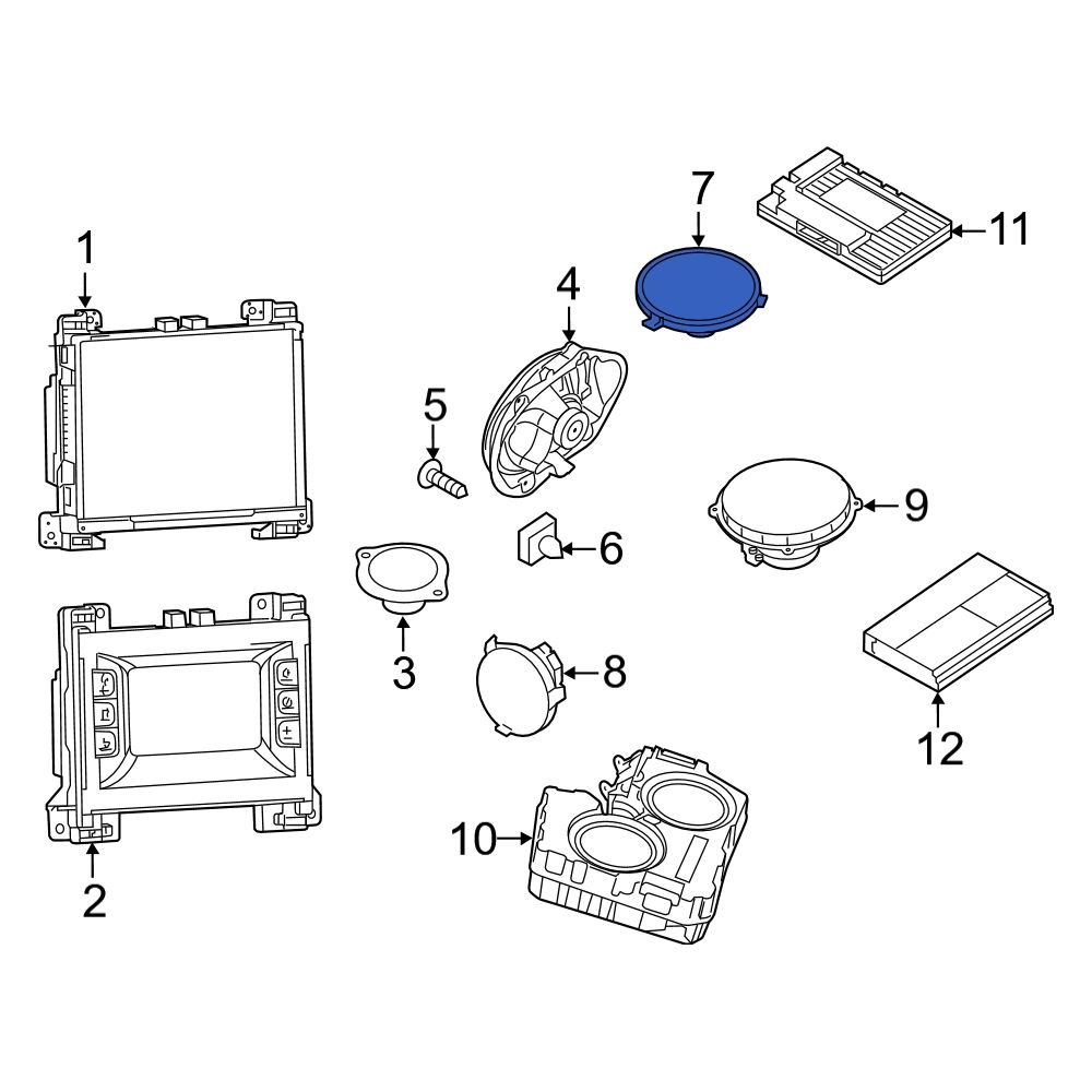 Dodge OE 5064035AB - Center Front Speaker