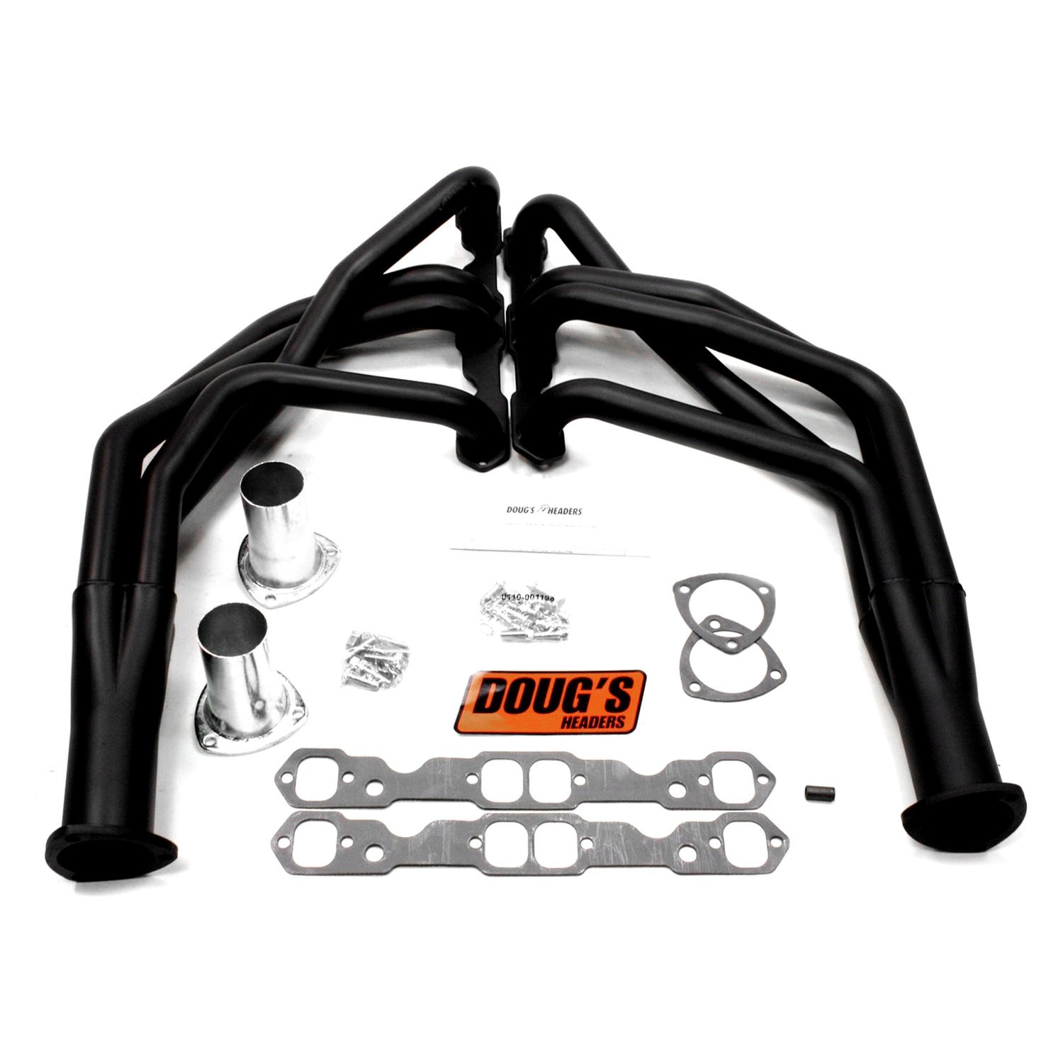 Doug's Headers® D368B 4Tube Steel HiTemp Black Coated Long Tube