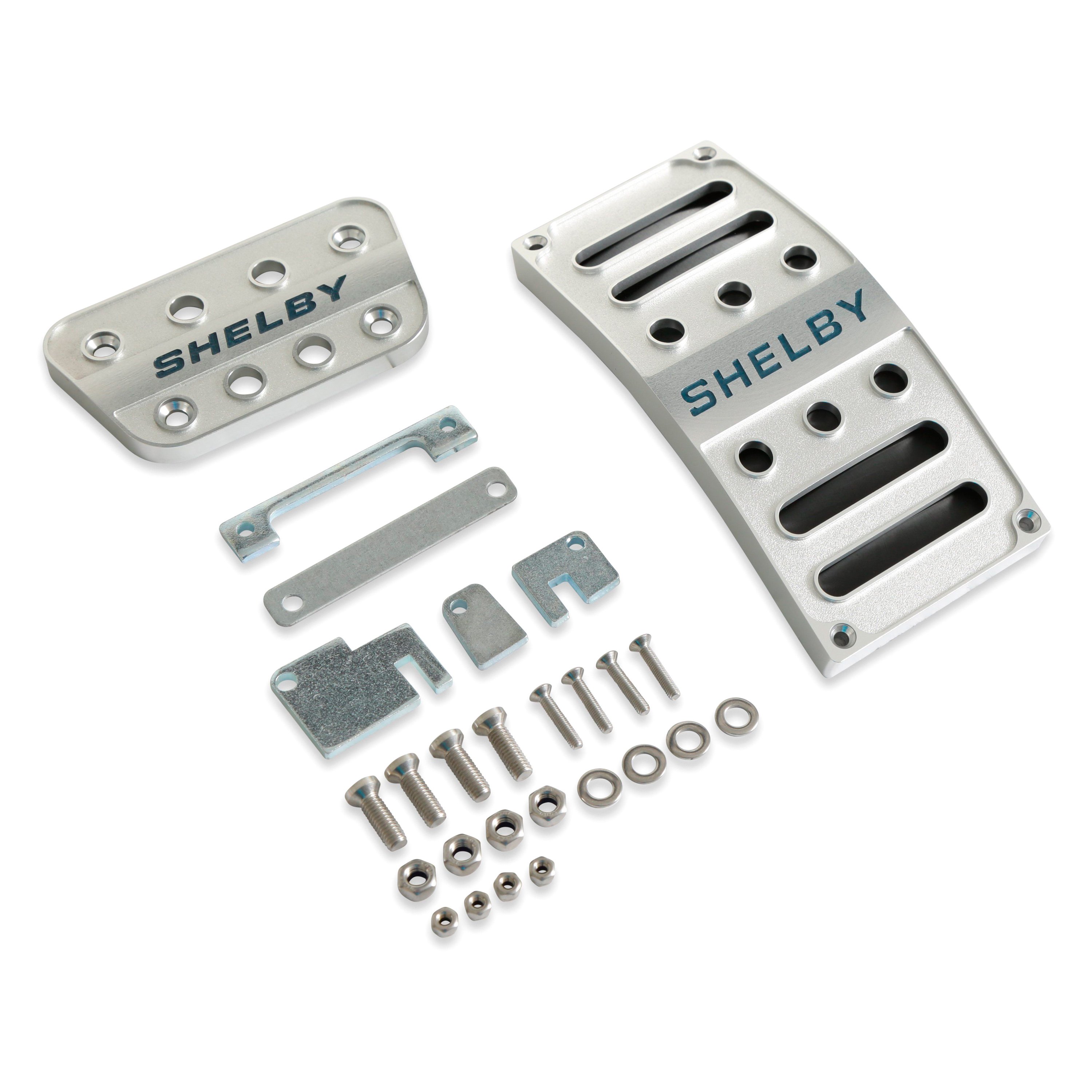 Drake Muscle Cars® 5S3Z24579735A Polished Aluminum Pedal Cover Set