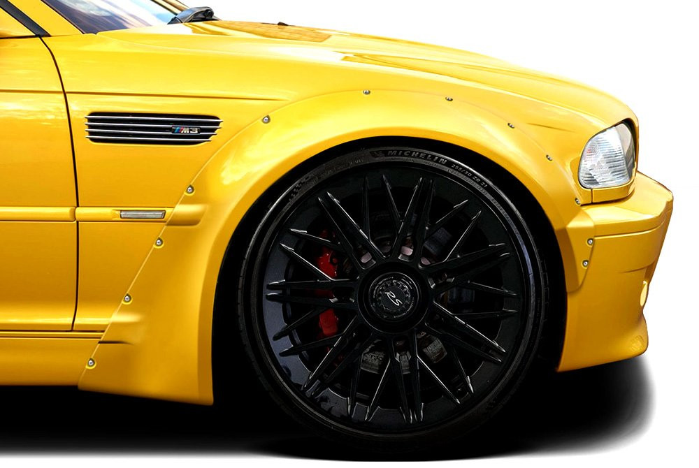 Duraflex® 112627 - Circuit Style 50mm Fiberglass Front Fender Flares ...