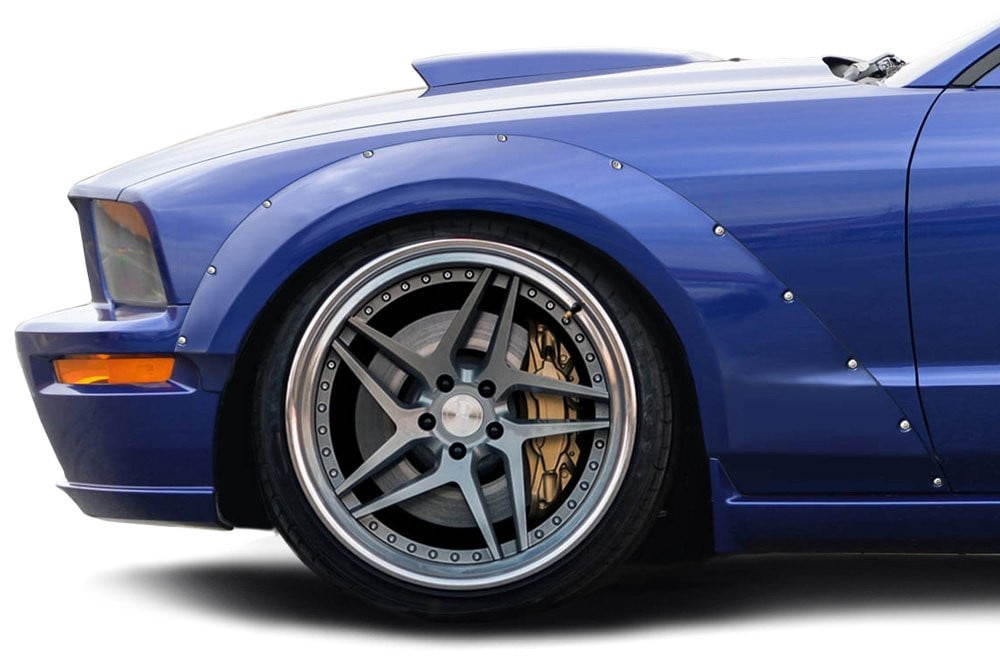 Duraflex® 112635 - Circuit Style Wide Body 75mm Fiberglass Front Fender ...