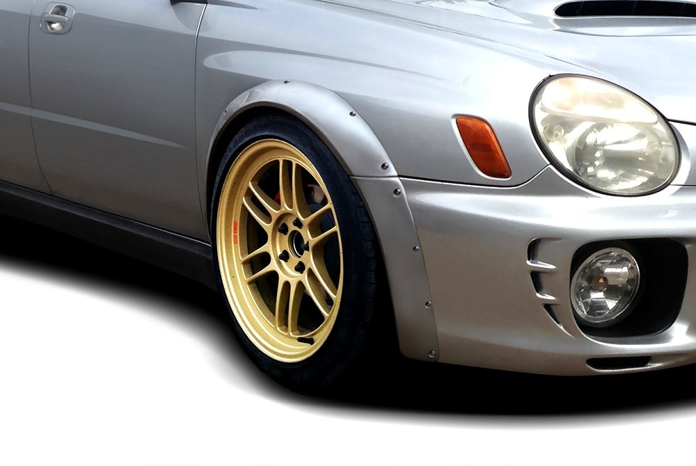 Duraflex® 112783 - Race Style Fiberglass Front Fender Flares (Unpainted)