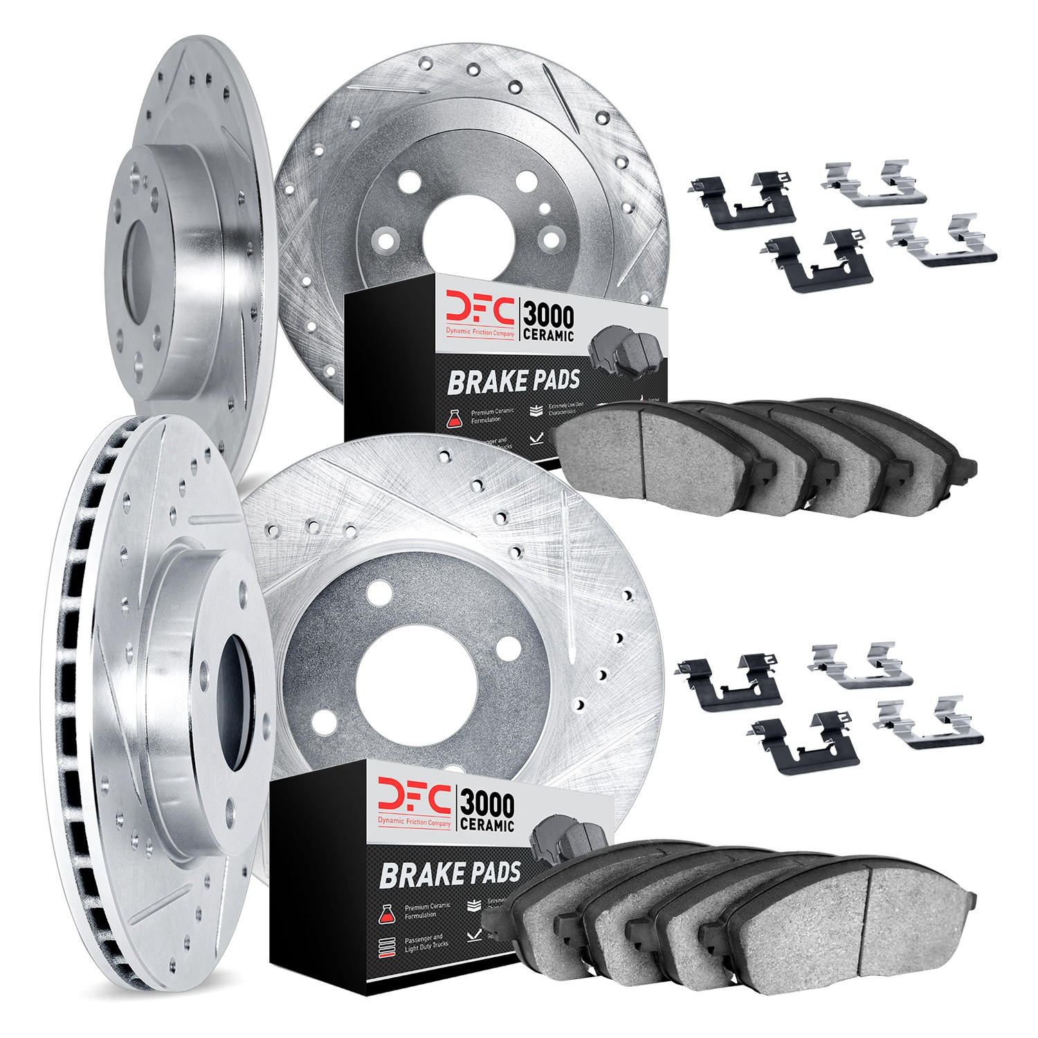 Dynamic Friction Company Keramik-Bremsbeläge Set 1310-0911-00, Hinten – Kupferarm, Staubarm, Für PKW