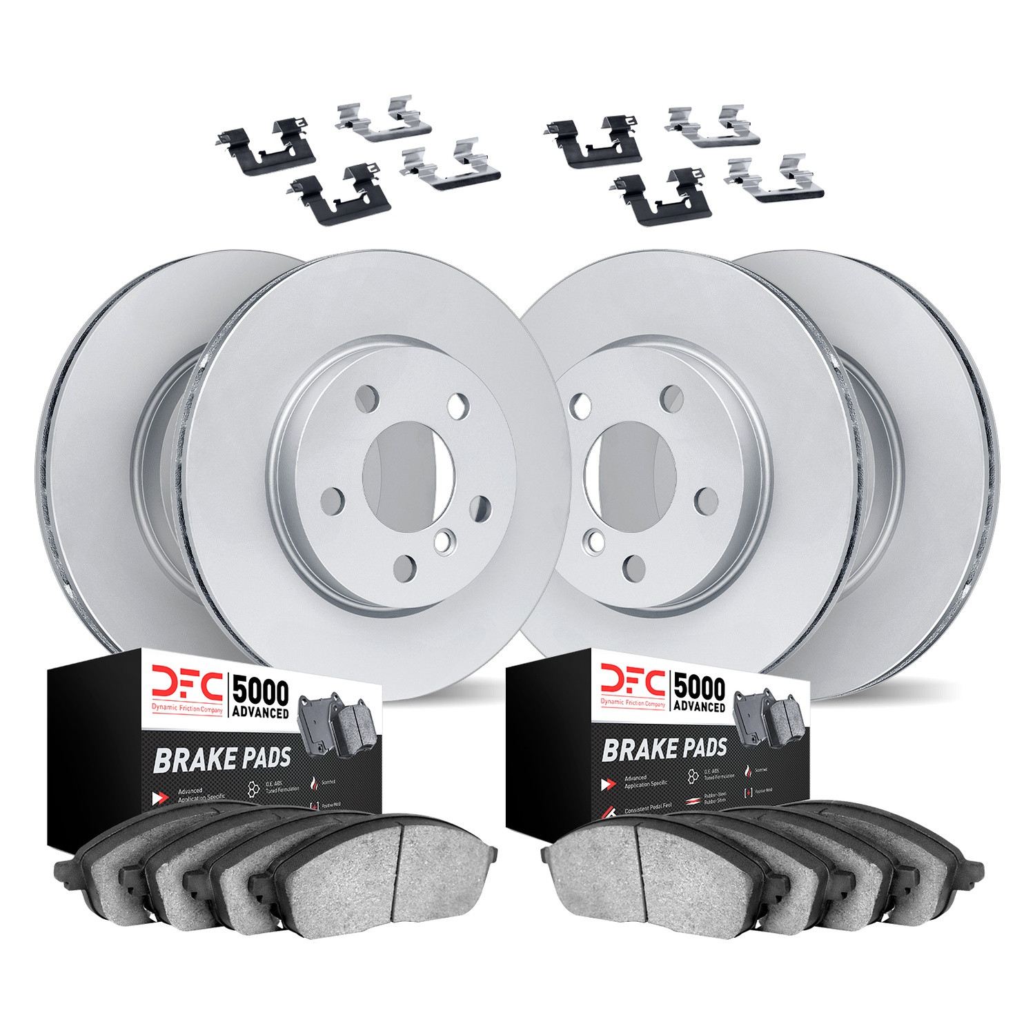 Dynamic Friction Bremsbeläge 5000 – Keramik, Mit Hardware-Kit, Rotorfreundlich