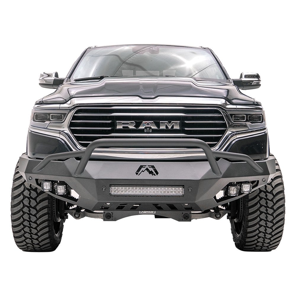 Fab Fours® DR19-D4252-B - Vengeance Full Width Raw Front HD Bumper With ...