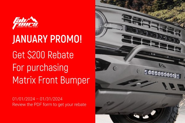 Exclusive January Offer: $200 Off Fab Fours Matrix Bumpers! | F150 ...