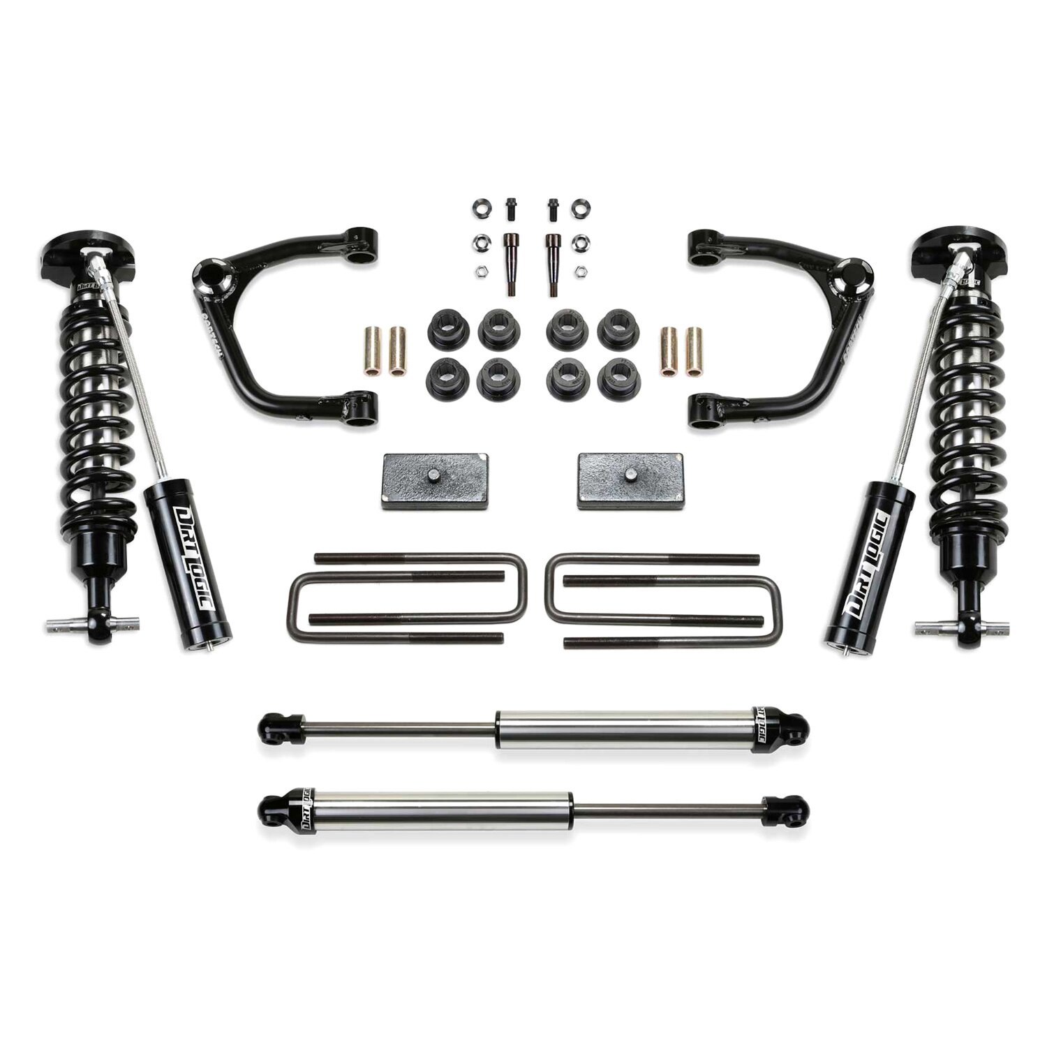 Fabtech® K1192DL 3" Uniball UCA Front and Rear Suspension Lift Kit