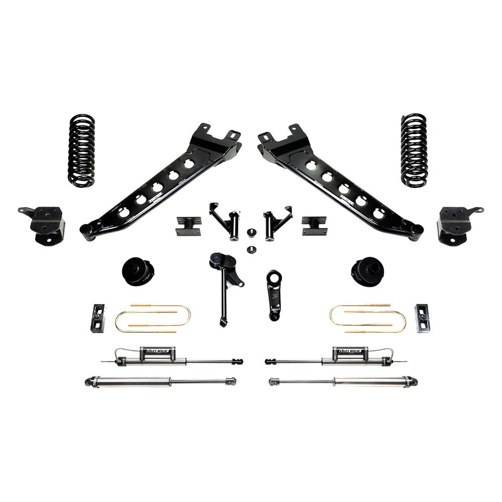 Fabtech® K3147DL 7" x 4" Radius Arm Front and Rear Suspension Lift Kit