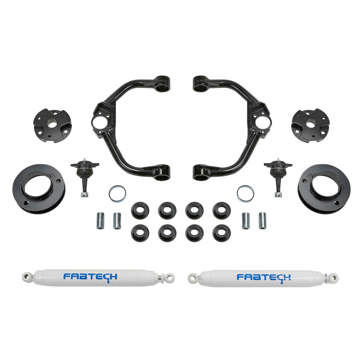 Fabtech® K3168 3" Ball Joint UCA Front and Rear Suspension Lift Kit