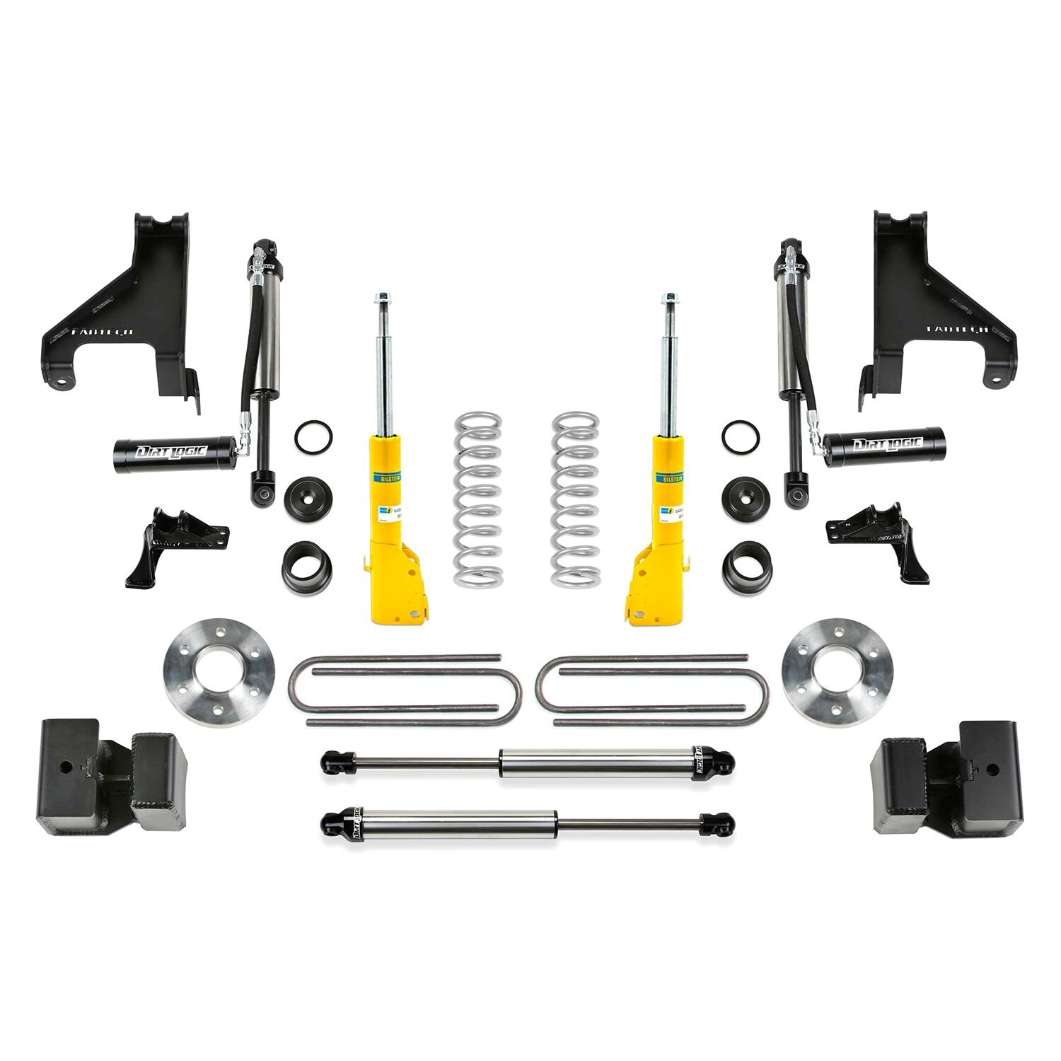 Fabtech® K9011DL 1.5" Coil Assist Front and Rear Suspension Lift Kit
