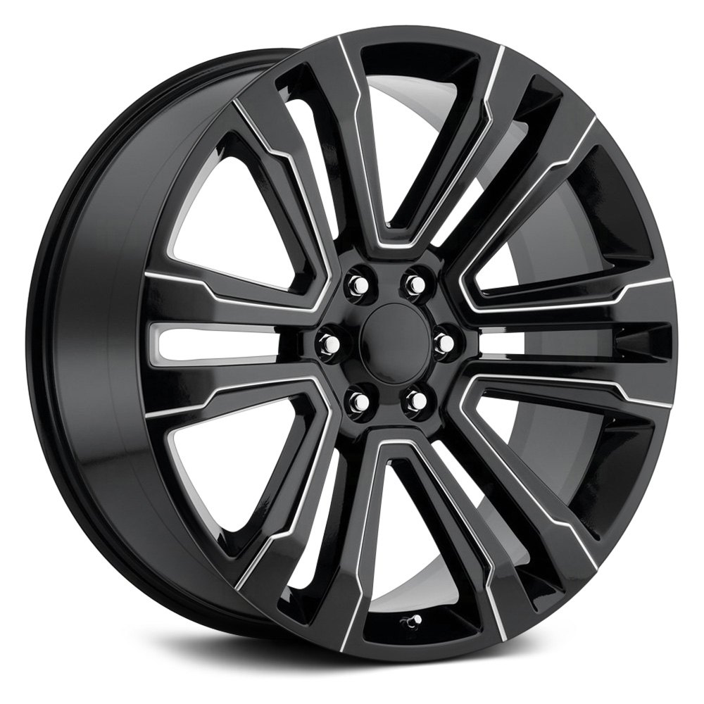 FACTORY REPRODUCTIONS® FR 72 Wheels - Gloss Black Ball Milled Rims