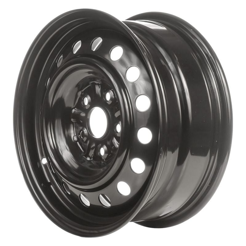 Factory Steel® STL69443U45 - 16-Hole Black 16x6.5 Steel Factory Wheel
