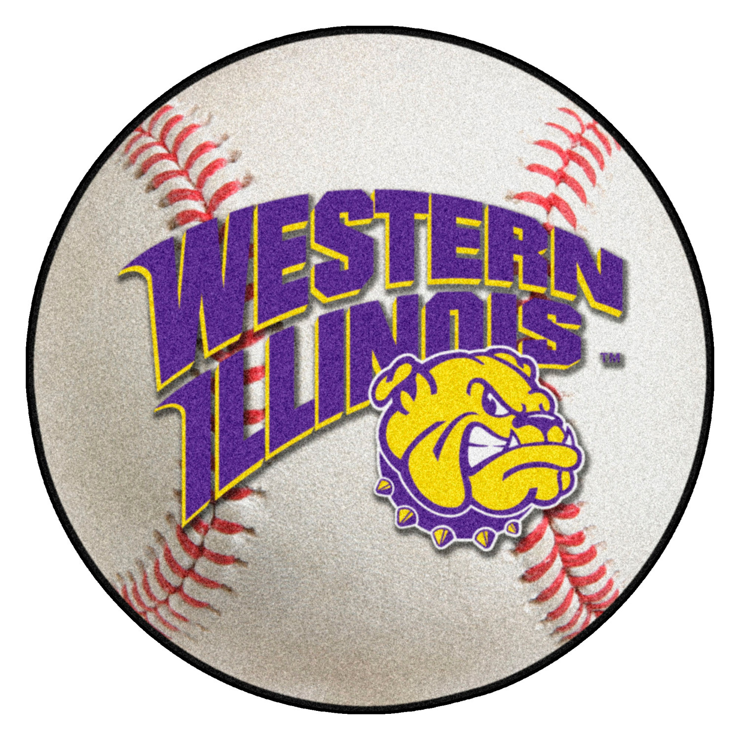 FanMats 654 Baseball NCAA Western Illinois University Round Nylon FanMats 654 Baseball NCAA Western Illinois University Round Nylon