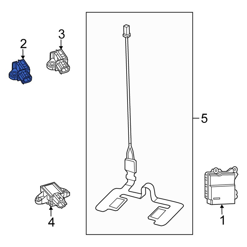 Fiat OE 68390458AA Front Air Bag Impact Sensor
