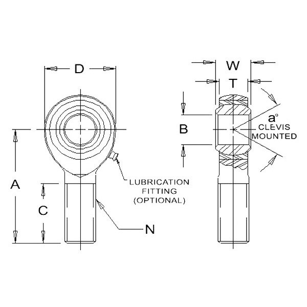 FK Rod Ends® RSML8 RSM Series Rod End