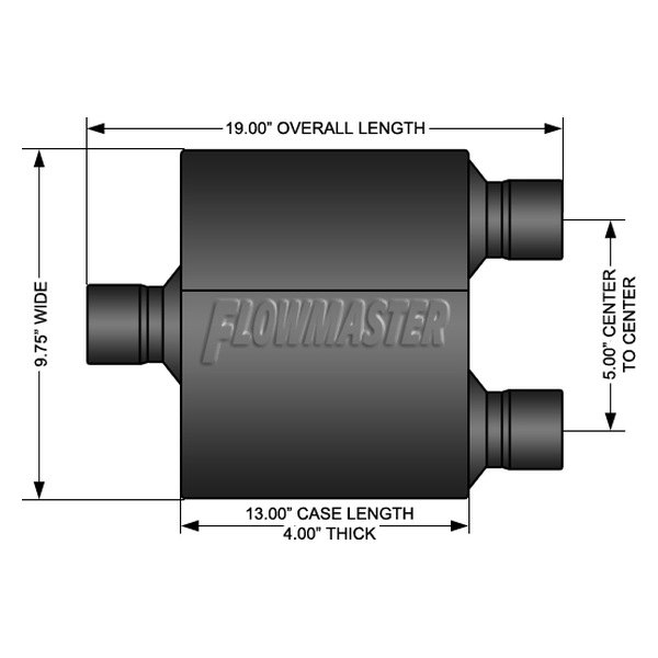 Flowmaster Super 10 Series Muffler 2.5" Dual Dual 8425154