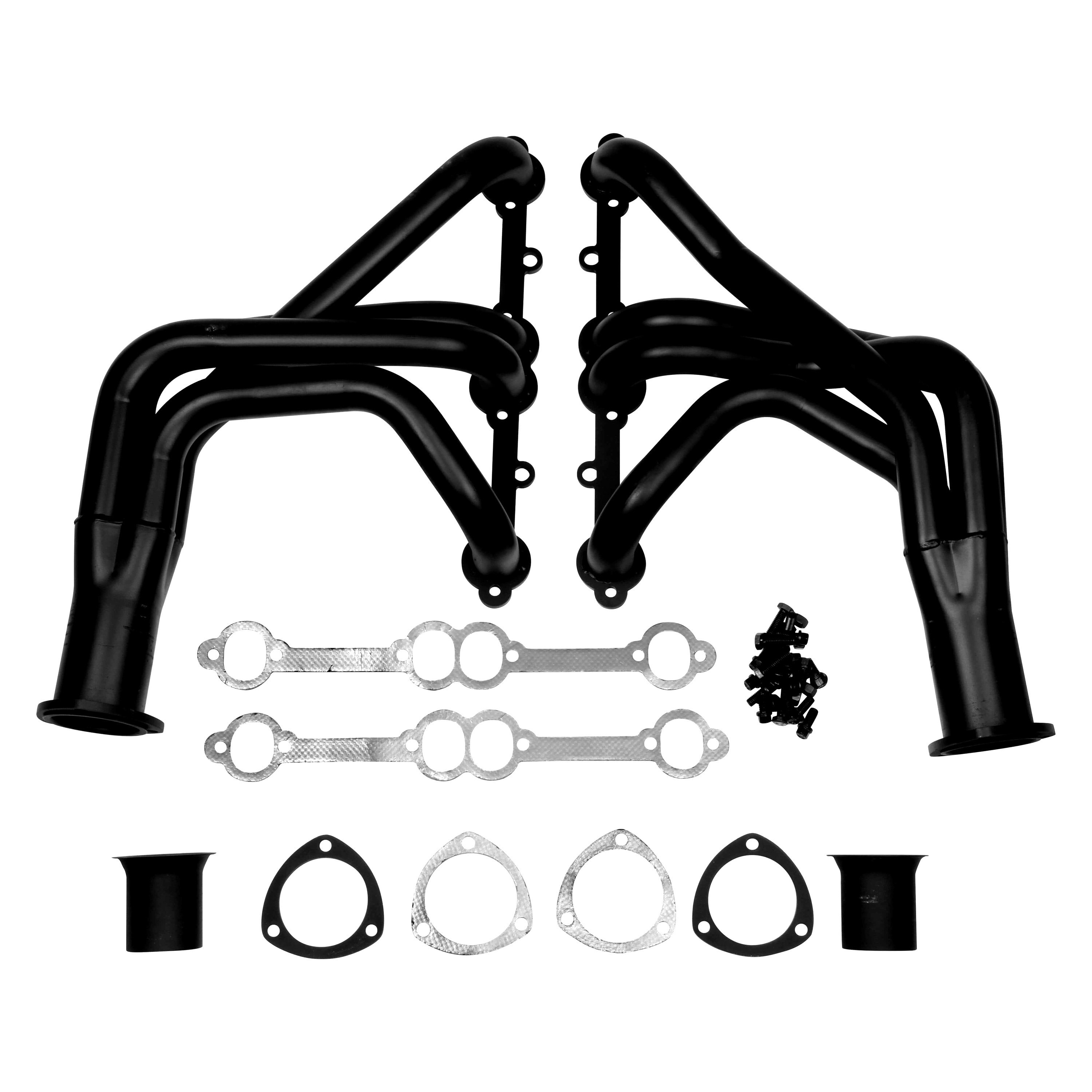 Flowtech® 11106FLT Mild Steel Black Painted Long Tube Exhaust Headers