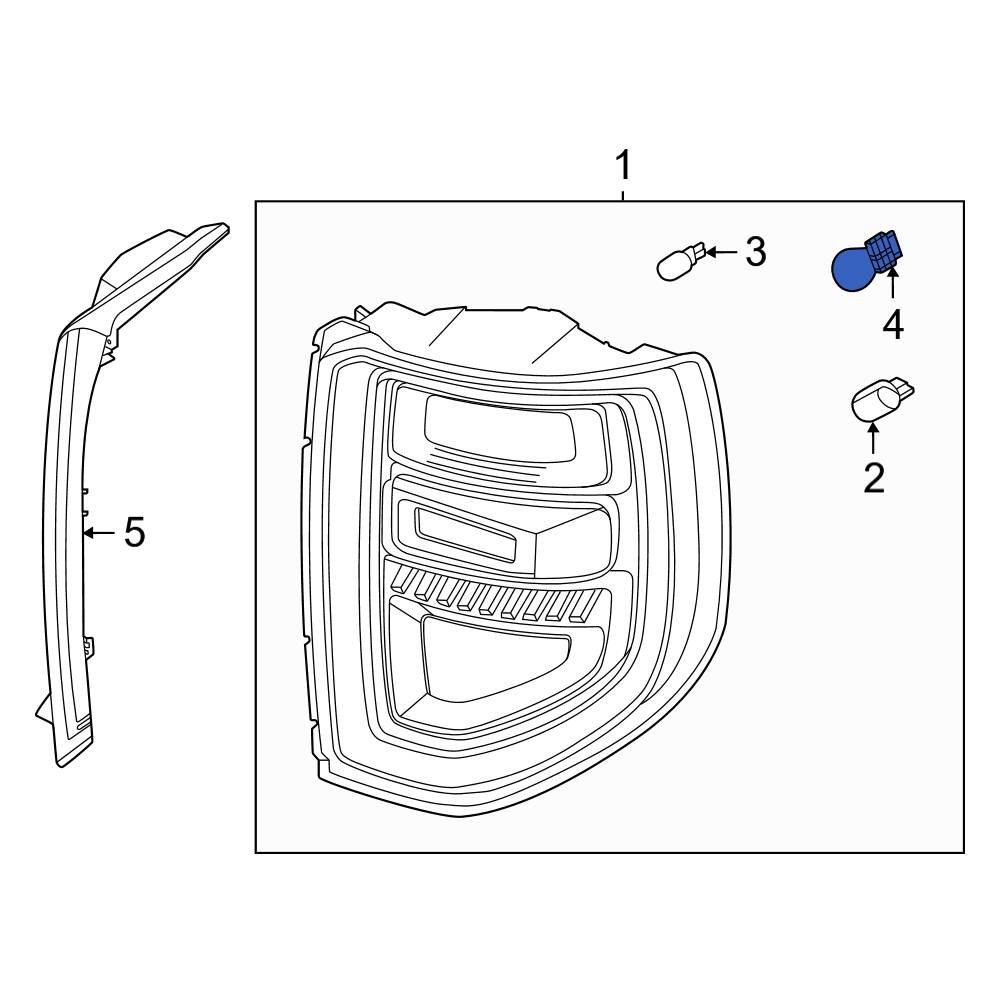 Ford OE 9T4Z13466A Rear Tail Light Bulb