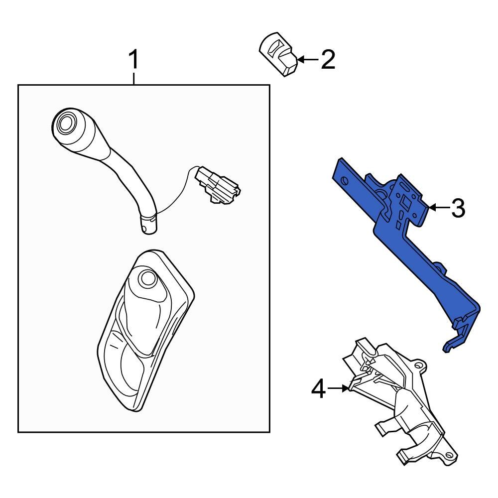 Ford OE 5W1Z7E364AA Automatic Transmission Shift Lever Bracket