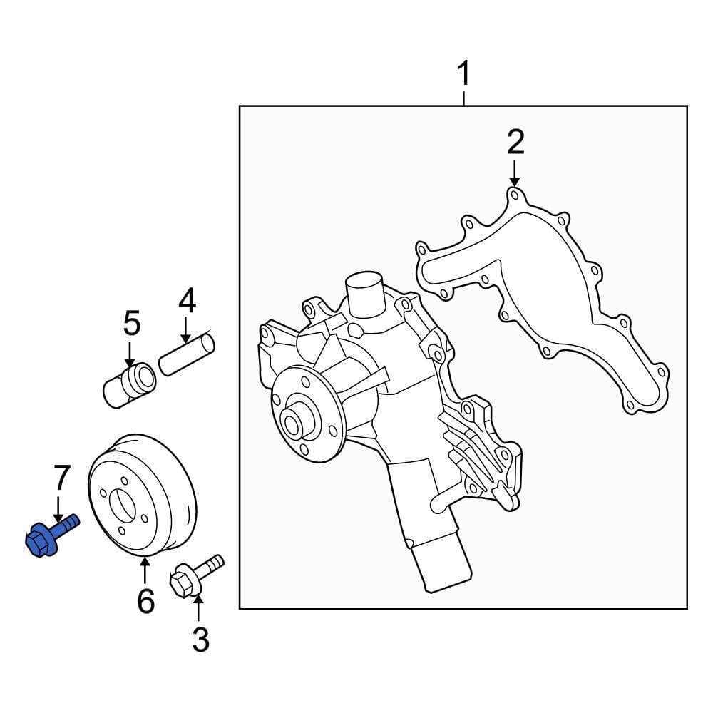 Ford OE N605784S437 Engine Water Pump Pulley Bolt