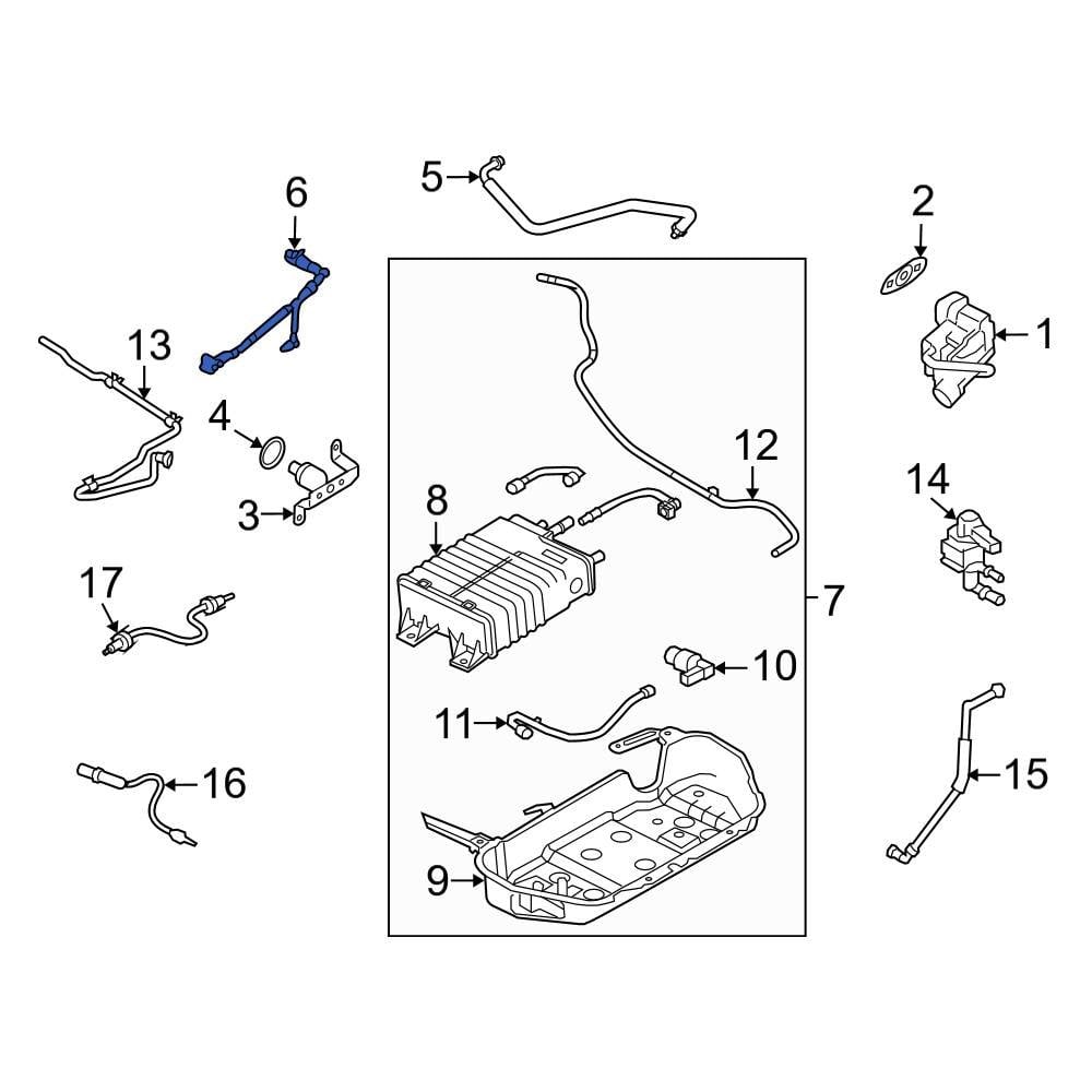 Ford OE 5R3Z9E498BA Exhaust Gas Recirculation (EGR) Tube