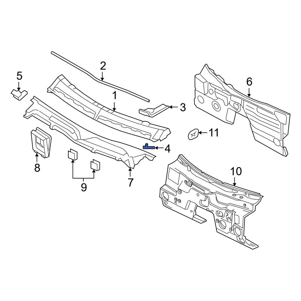 Ford OE 5R3Z63045D56AA - Cowl Bracket