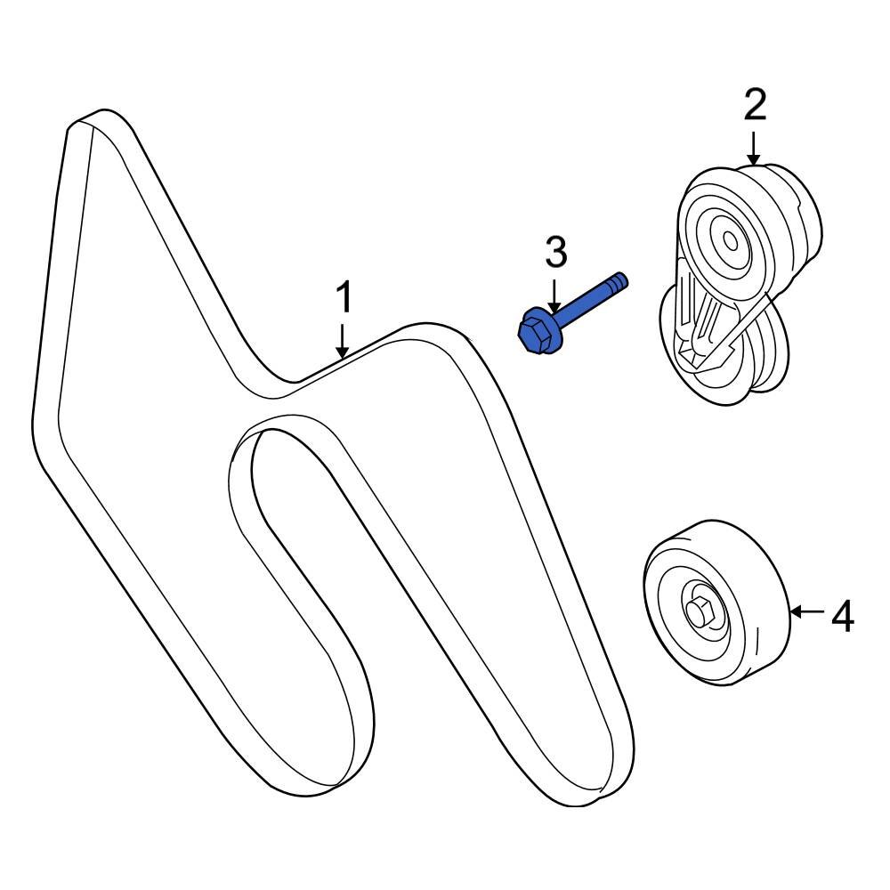 belt tensioner pulley bolt