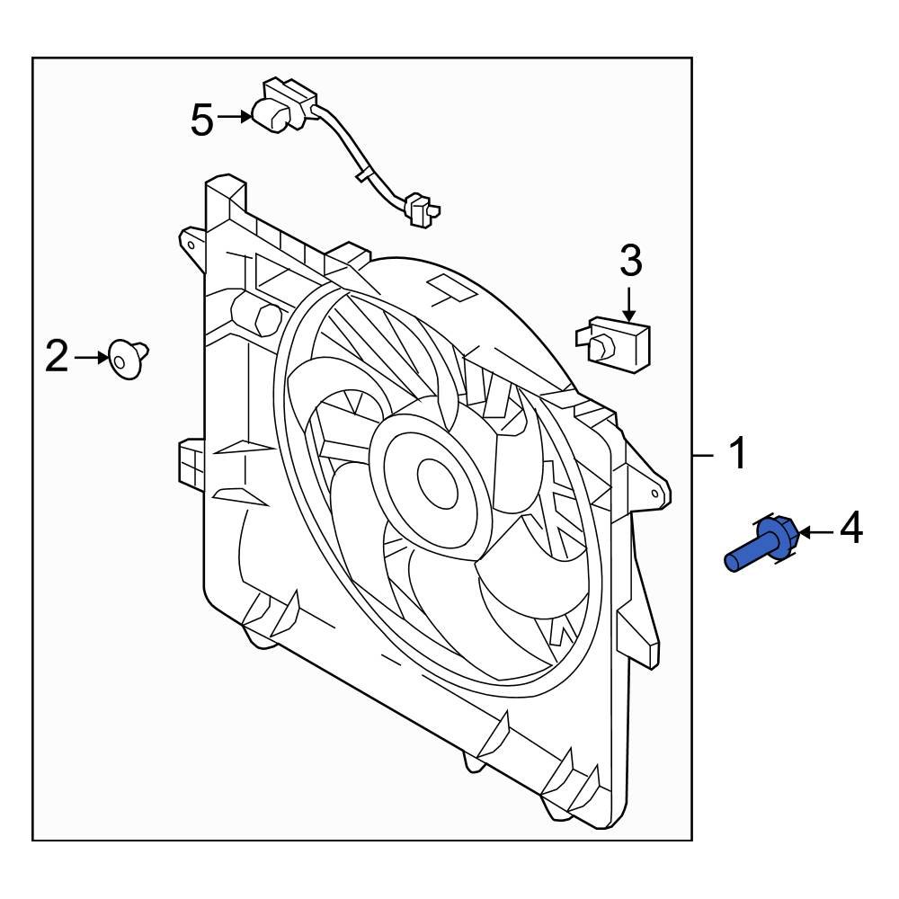 Ford OE W503924S307 Engine Cooling Fan Shroud Bolt