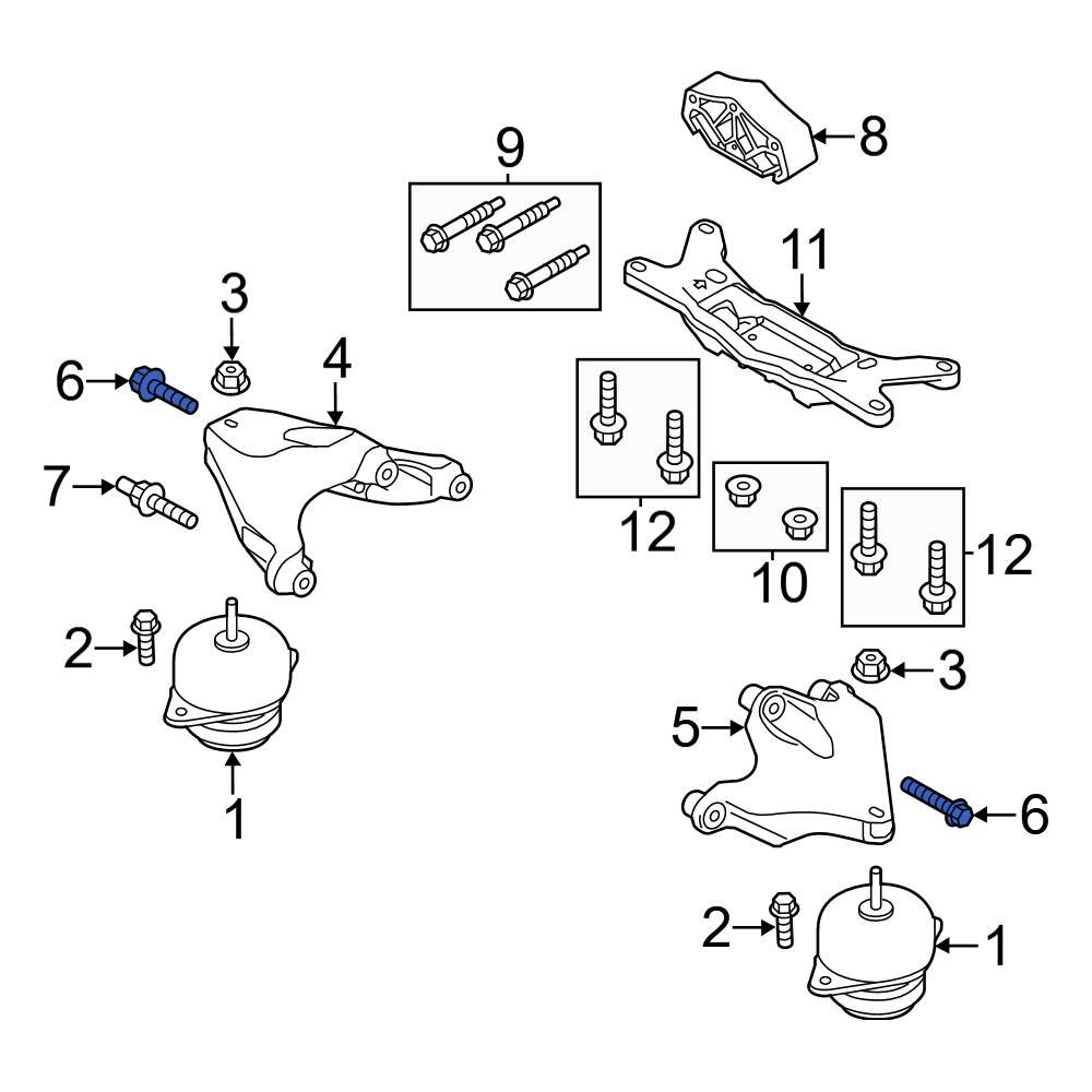Ford OE W707641S439 Rear Suspension Stabilizer Bar Bracket Bolt