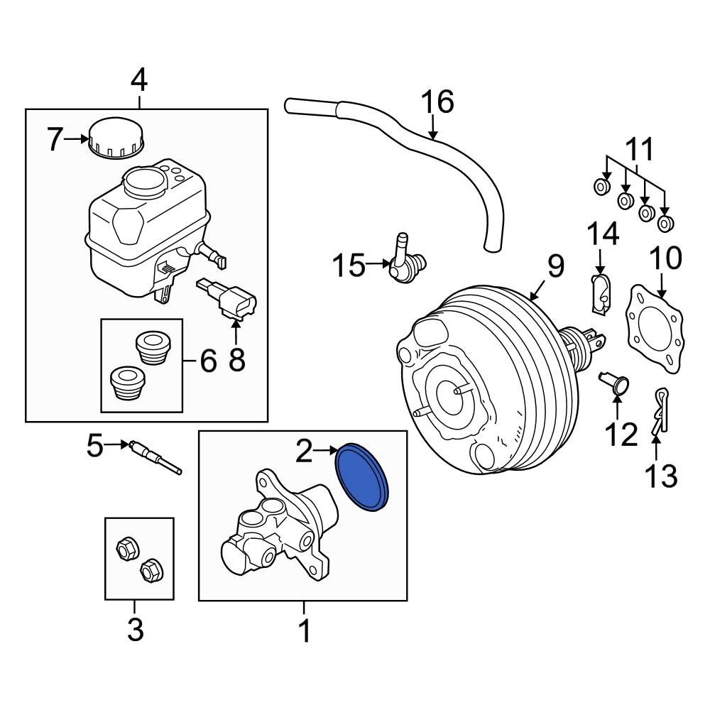 Ford OE 9R3Z2152A Front Power Brake Booster Gasket