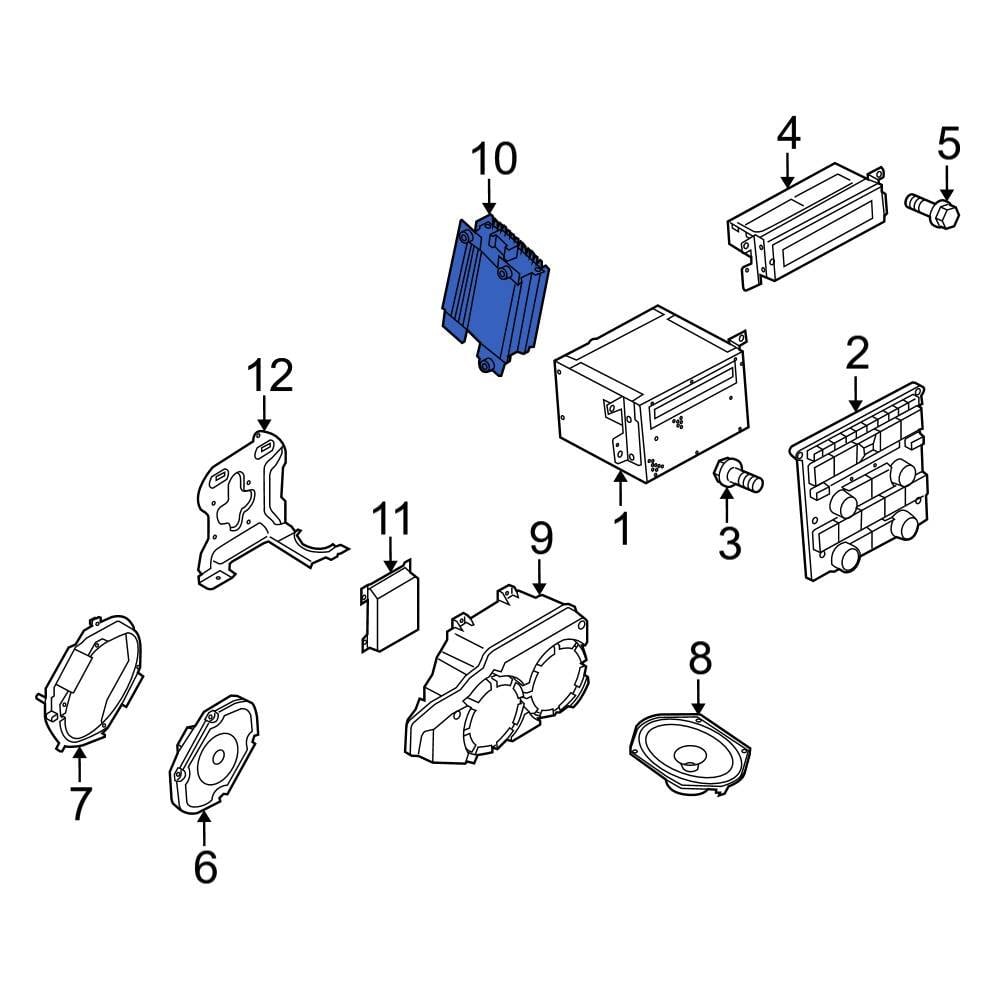 Ford OE AR3Z18B849E Front Radio Amplifier