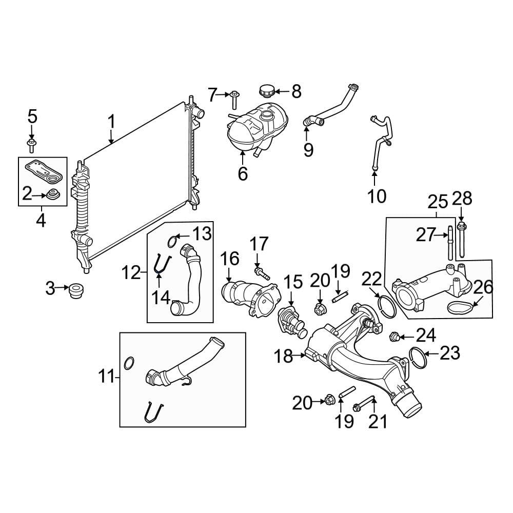 Ford OE HC3Z8B365A - Lower Radiator Coolant Hose C-Clip