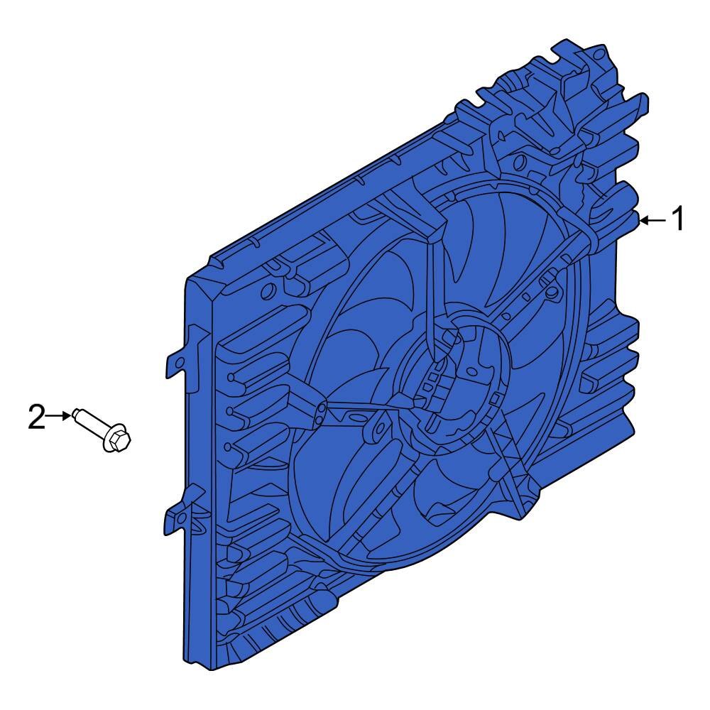 Ford OE KR3Z8C607A Front Engine Cooling Fan Assembly