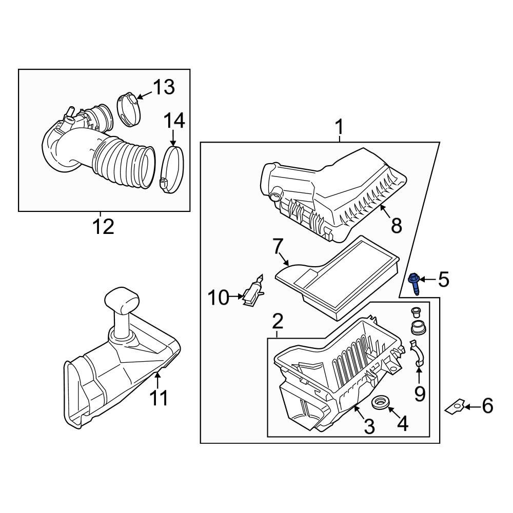 Ford OE W505427S307 Air Filter Housing Bolt