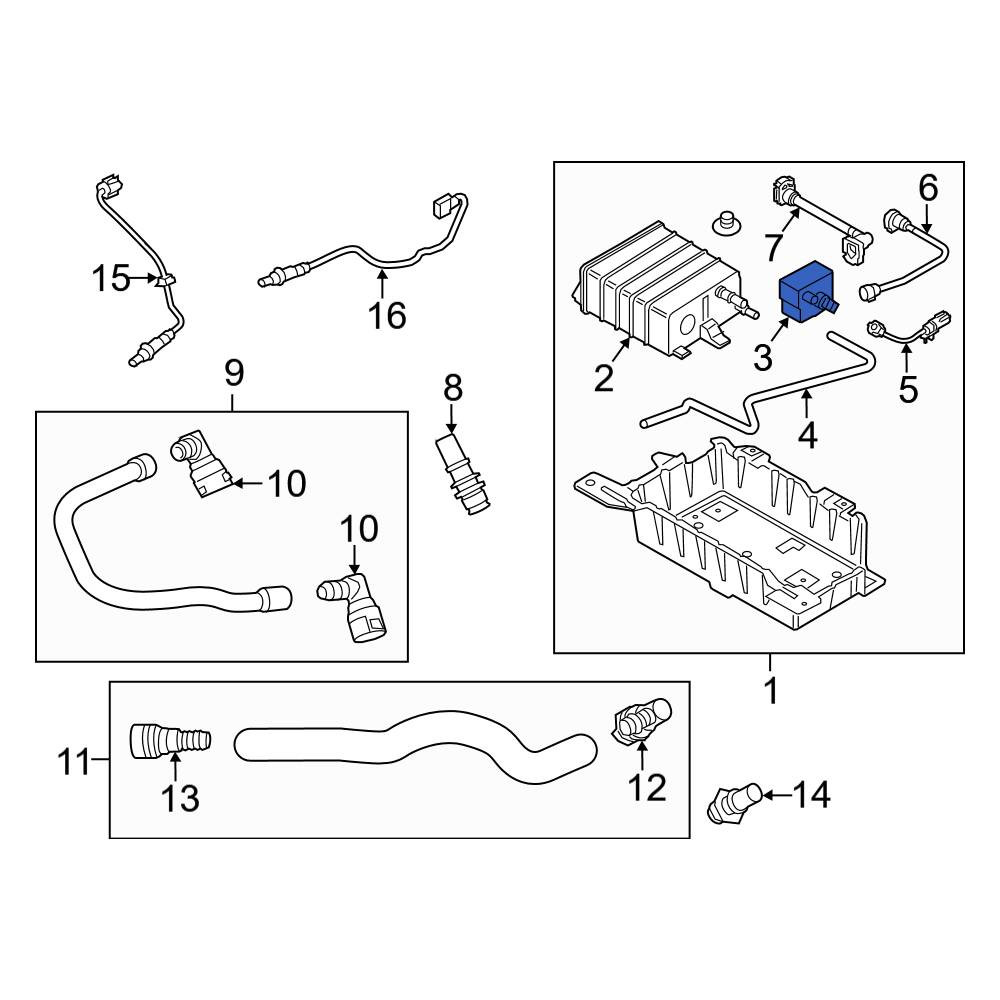 Ford OE AU5Z9C915E Vapor Canister Purge Solenoid