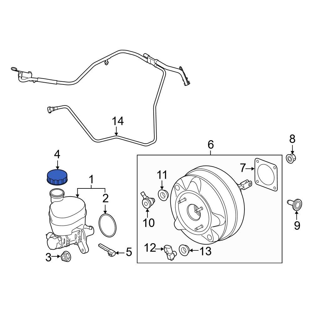 Ford OE BV6Z2162A Brake Master Cylinder Reservoir Cap