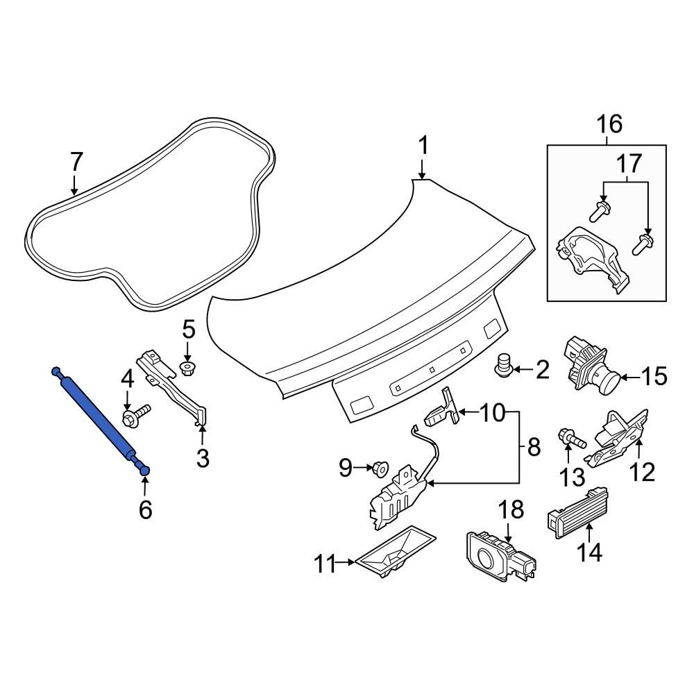 Ford OE FR3Z63406A10B - Deck Lid Lift Support