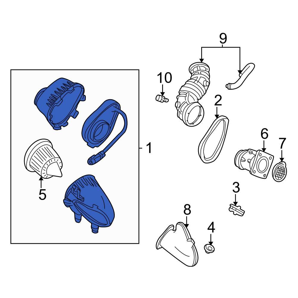 Ford OE AU2Z9600DRM Air Filter and Housing Assembly