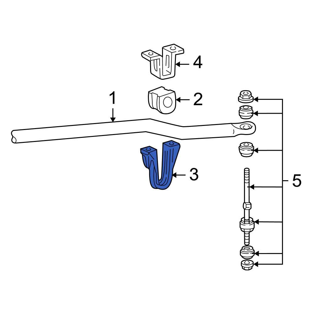 Ford OE F4ZZ5486A Front Lower Suspension Stabilizer Bar Bracket