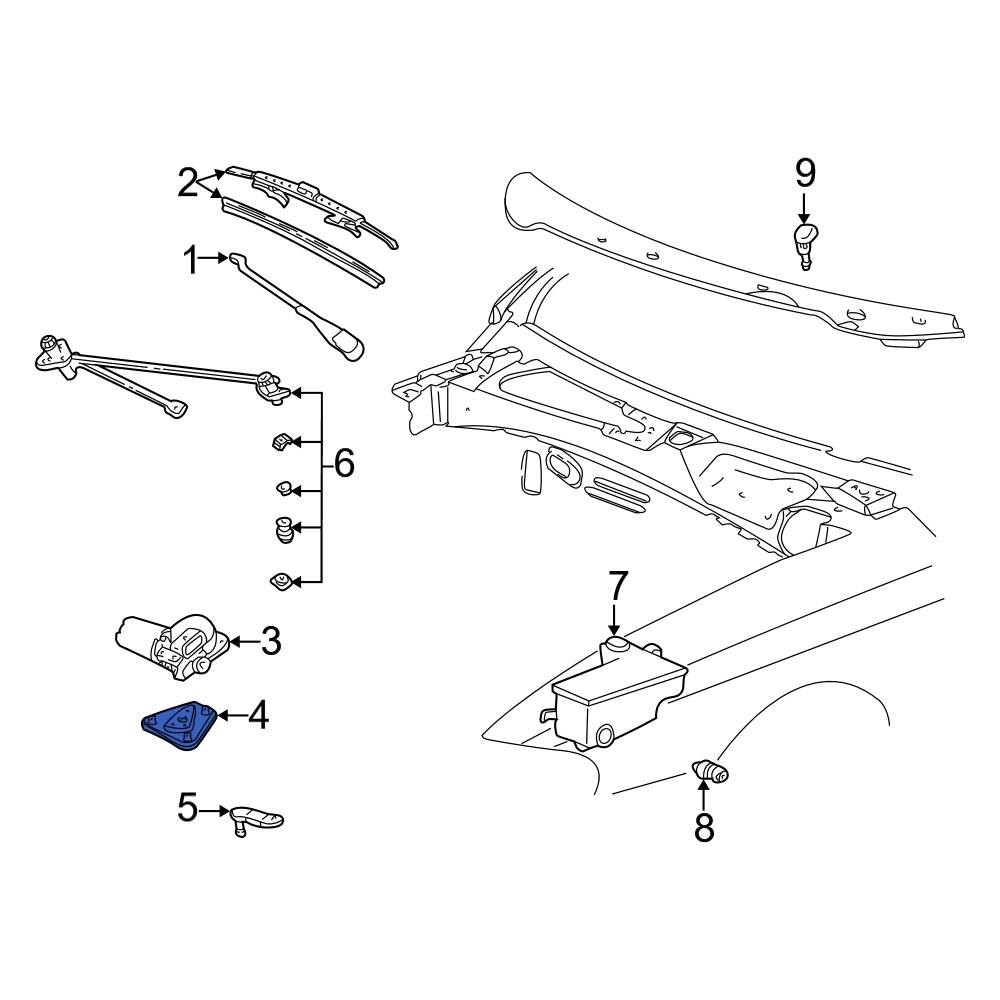 Ford OE F4ZZ17496A Windshield Wiper Motor Bracket