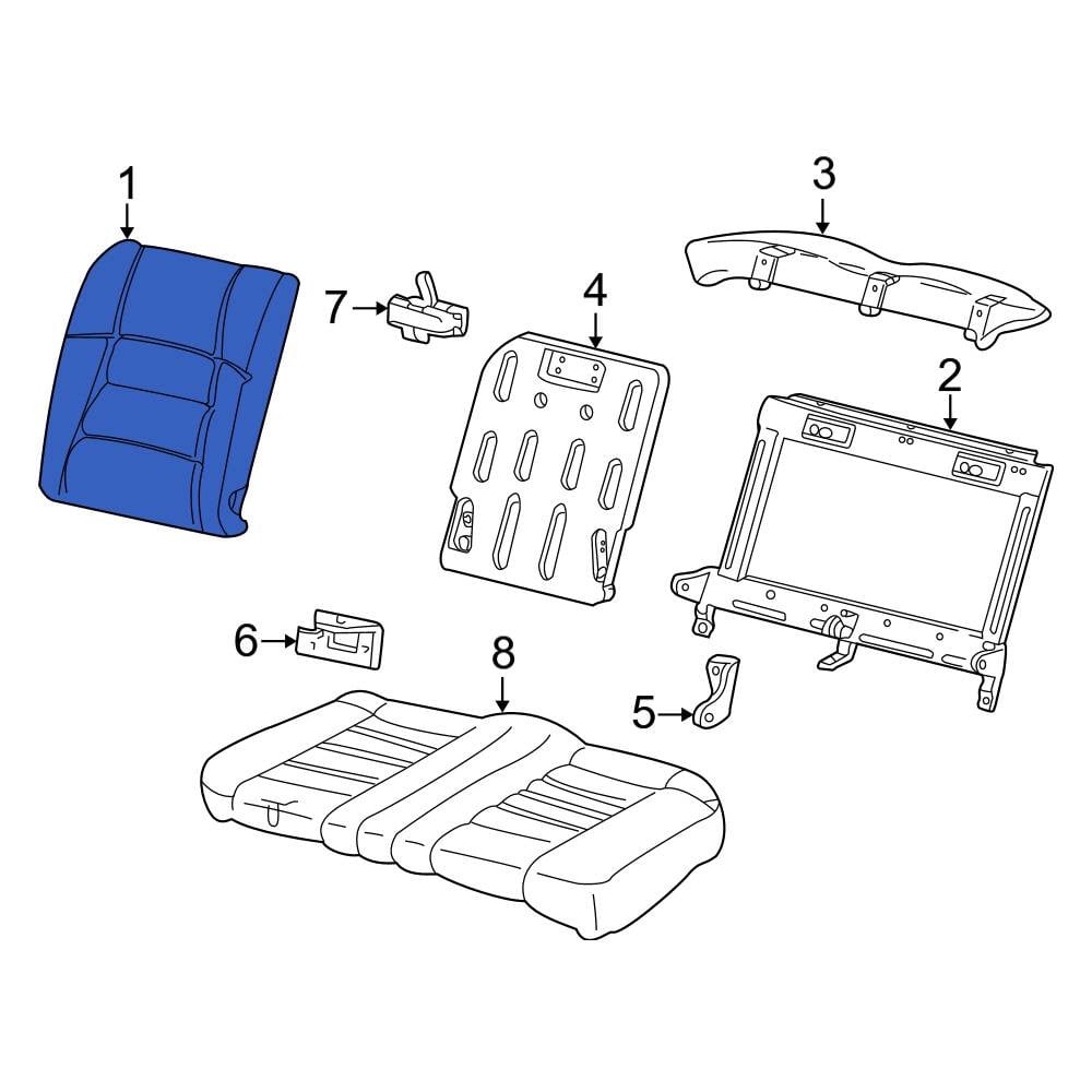 Ford OE XR3Z7666600CAB Rear Seat Back Cushion Cover