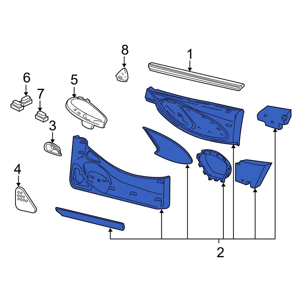 Ford OE XR3Z6320200AA Front Right Outer Door Outer Panel