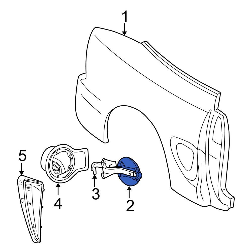 Ford OE 1R3Z63405A26AA Rear Fuel Filler Door