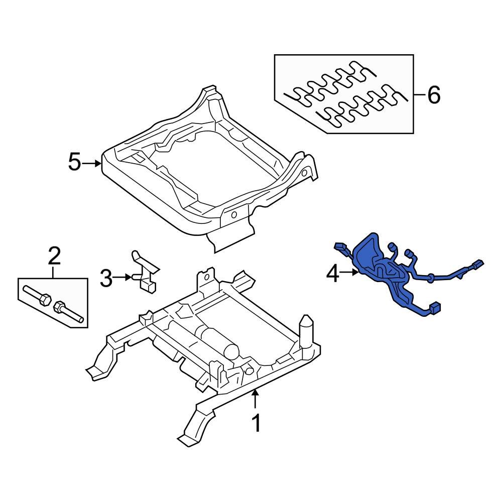 Ford OE 5F9Z14A699DA Front Left Power Seat Wiring Harness